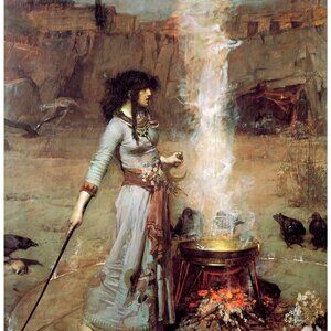 The Witch and the Magic Circle 8"by10" Art Print Reproduction of Famous Painting